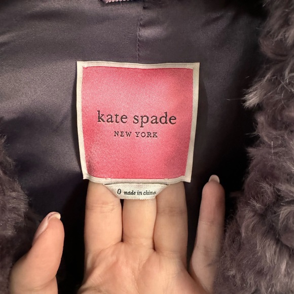 NEVER BEEN WORN Kate Spade Purple Faux Fur Jacket - Picture 8 of 8
